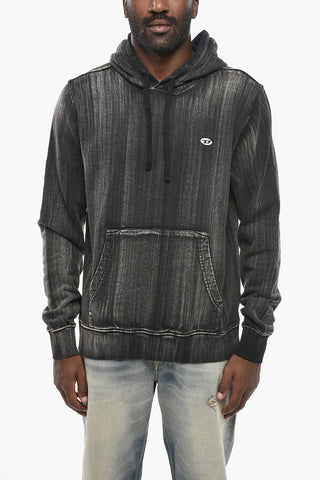 Brushed Cotton Faded-Effect Hoodie S-GINN-K43