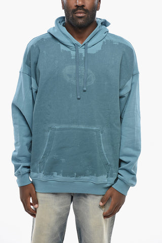 Two-Tone Cotton Hoodie S-UMMER-E5 With Patch Pocket