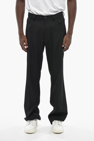 Pantaloni Eleganti in Lana Stretch a Vita Regolare