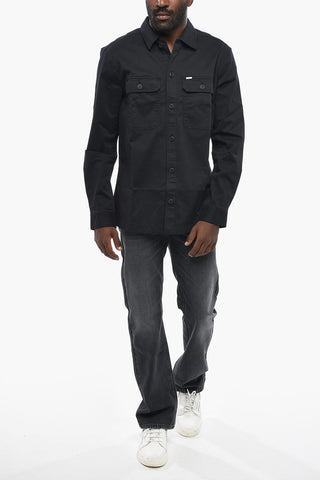Solid Stretch Cotton Shirt S-HIRT-OUT