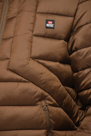 Ripstop Diamond-Quilted Padded Jacket W-DWAIN-OUTHOOD
