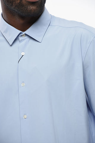 CC COLLECTION Camicia in Nylon Stretch con Collo Francese 