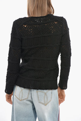 Crewneck with Openwork Effect