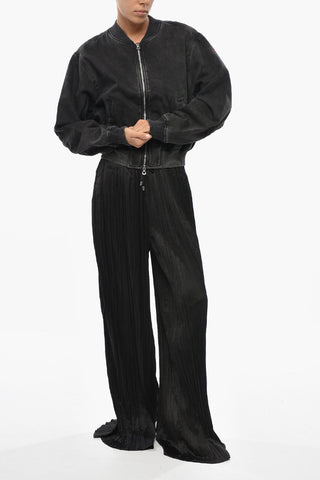 Denim Cropped-Fit Bomber DE-KIDDO