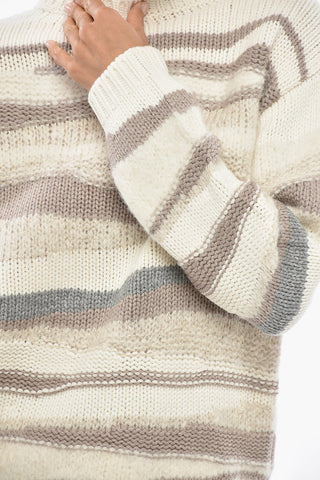 Wool-Blend Striped Crewneck Sweater