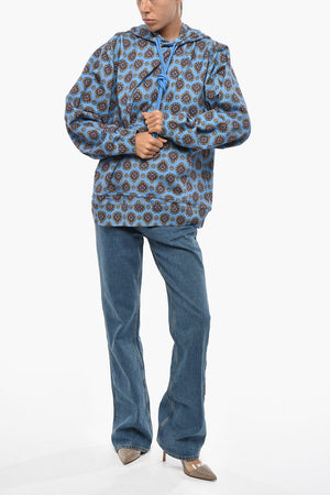Printed Brushed Cotton Hoodie HAXEL