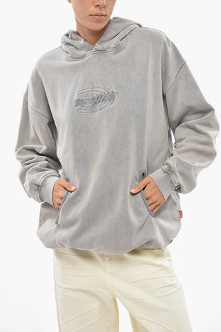 Hoodie aus Baumwolle S-BOXSTIC mit besticktem Logo
