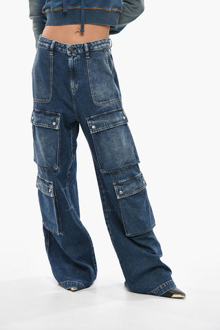 Cargo Wide-Leg Jeans P-MIRTA-OUT 30cm