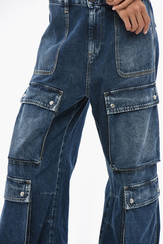 Cargo Wide-Leg Jeans P-MIRTA-OUT 30cm