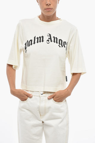 T-shirt Girocollo Oversize Con Stampa Logo a Contrasto
