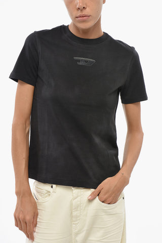 Solid Cotton Jersey Crewneck T-Shirt T-REG-SAB