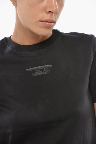 Solid Cotton Jersey Crewneck T-Shirt T-REG-SAB