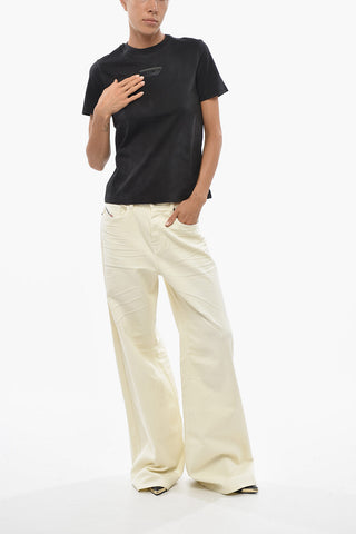 Solid Cotton Jersey Crewneck T-Shirt T-REG-SAB