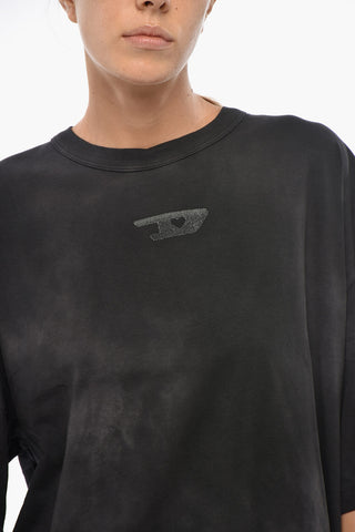 Crewneck T-Shirt T-WASH-OUT-F-NEW Delavé Effect