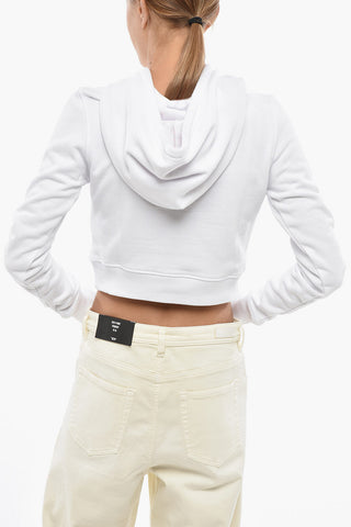 Cropped Fit Hoodie F-SLIMMY with Logo Cut-Out