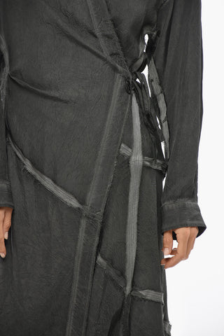Midi-Wickelkleid D-RAVEN-Q1 Mit Asymmetrischem Schnitt