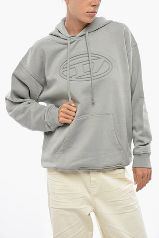 Felpa Hoodie S-UMMER-BIGOVAL in Cotone con Monogram Tono su Tono