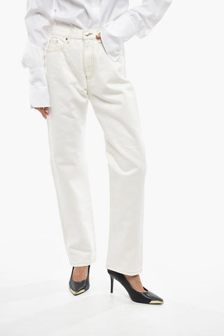 Light-Wash Jeans with Visible Topstitching 19cm