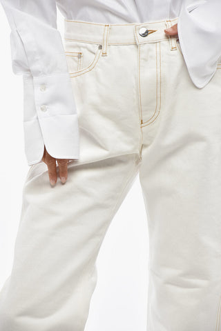 Light-Wash Jeans with Visible Topstitching 19cm