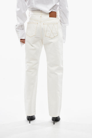 Light-Wash Jeans with Visible Topstitching 19cm