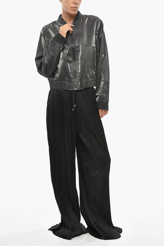 Cropped Bomber Jacket G-HOST With Shiny Finish