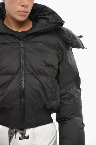 Padded Jacket W-PEYT-SHORT-NEW with Removable Hood