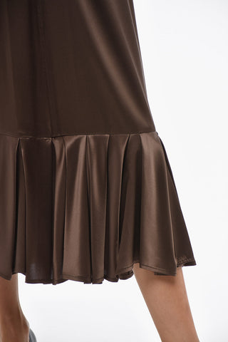 Gonna Svasata in Satin Con Balze