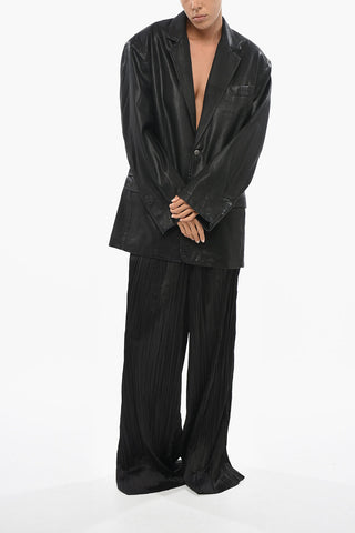 Coated Cotton Jacket D-BLA With Flap Pockets And Logo Buttons
