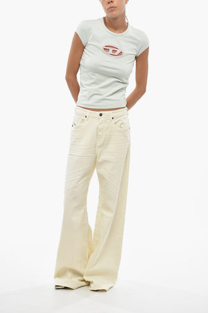 T-Shirt Mit Rundhalsausschnitt T-ANGIE Aus Stretch-Baumwolle Mit Logo-Cut-Out