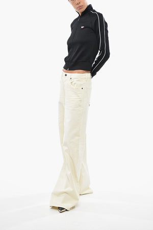 Felpa F-JAMILA-PIPING-D in Misto Cotone con Chiusura Zip