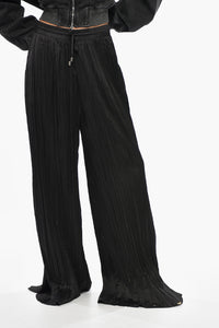 Pleated Straight-Leg Pants P-CHINO-ELA-XX with Elastic Waist