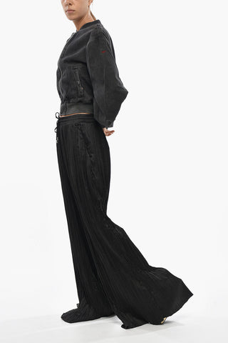 Plissierte Hose P-CHINO-ELA-XX in gerader Passform mit elastischem Bund