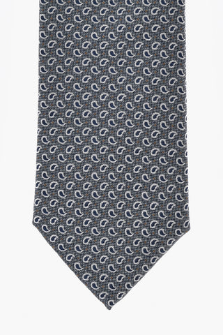 Cravatta In Seta Con Stampa Mini Paisley