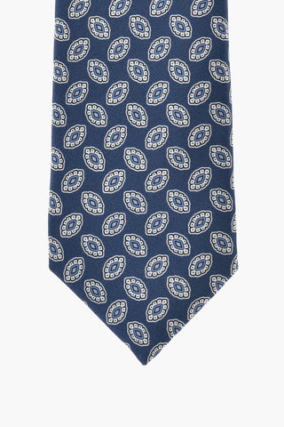 Patterned Silk Tie With Matching Pocket Square