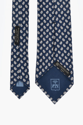 Cravatta In Seta Con Stampa Mini Paisley