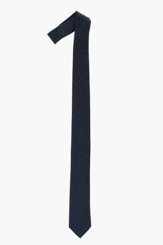 CC COLLECTION Silk Tie With Contrasting Embroidery