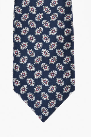 Patterned Silk Tie With Matching Pocket Square