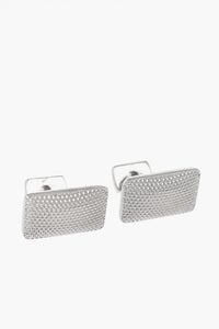 Rectangular Brass Cufflinks with Stippled Effect