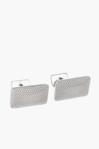 Rectangular Brass Cufflinks with Stippled Effect