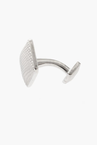 Rectangular Brass Cufflinks with Stippled Effect