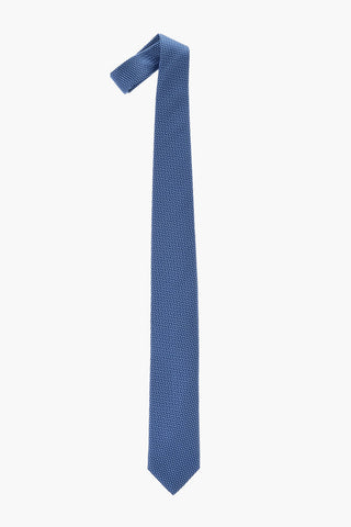 Silk Tie With Wave Pattern