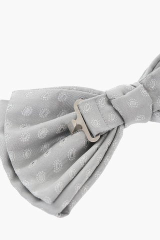 Silk Bow Tie with Embroidery