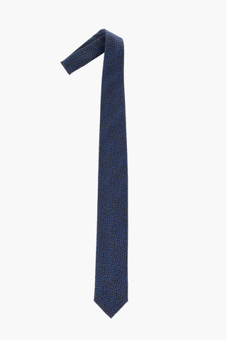 Two-Tone Tie With Floral Embroidery