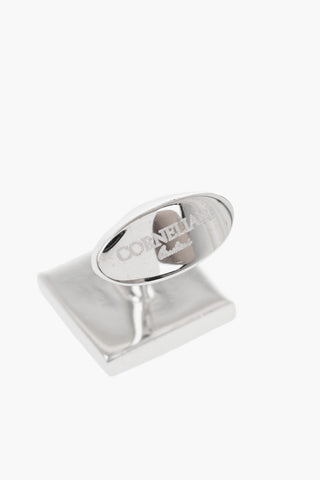 Brass Cufflinks with Ombré-effect Stone