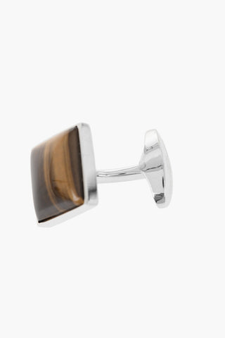 Brass Cufflinks with Ombré-effect Stone