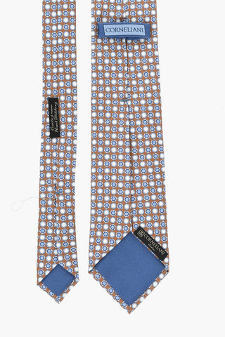 Silk Tie With Geometric Pattern