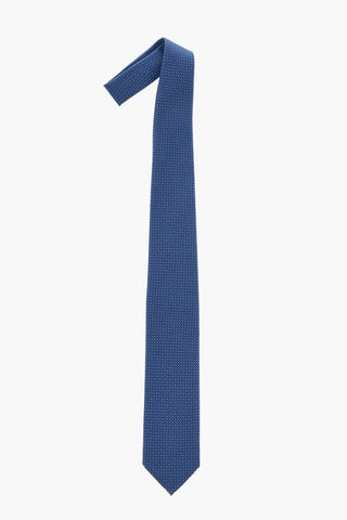 Silk Tie With Geometric Pattern
