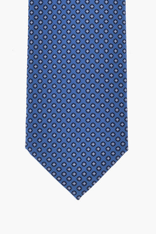 Silk Tie With Geometric Pattern