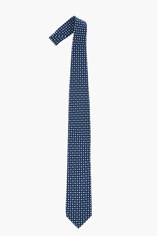 Silk Tie With All-Over Geometric Print