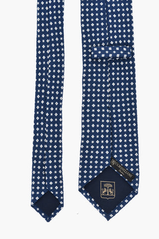 Silk Tie With All-Over Geometric Print